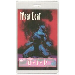 Vintage 1993 Meat Loaf Laminate Backstage Pass VIP